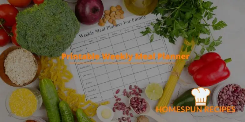 Printable Weekly Meal Planner With Grocery Shopping List