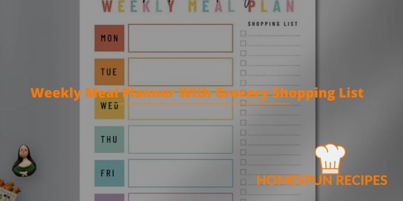 Weekly Meal Planner With Grocery Shopping List