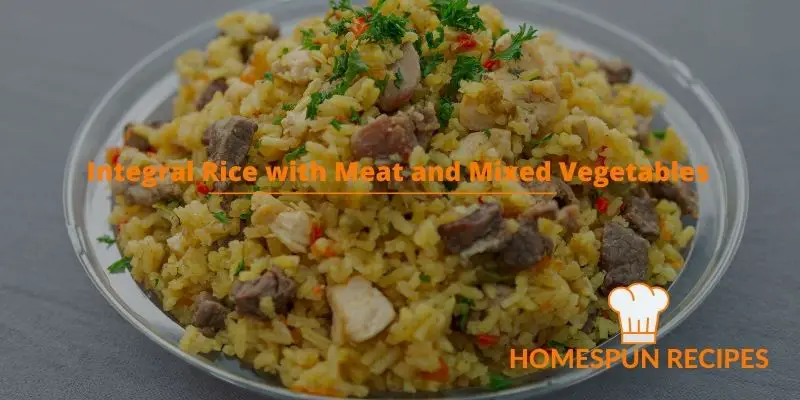 Integral Rice with Meat and Mixed Vegetables