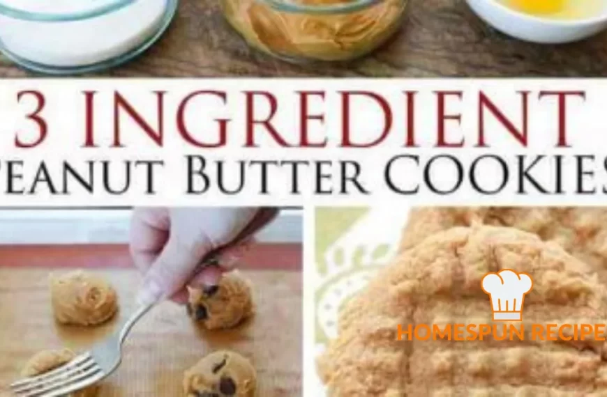 3 Ingredient Peanut Butter Cookies Recipes